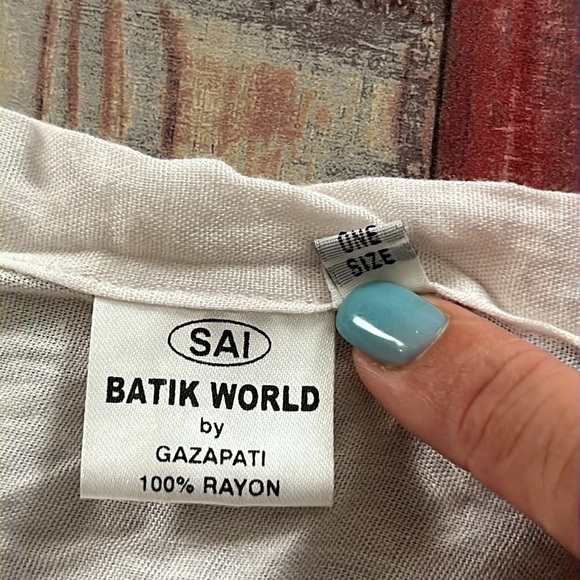 749 Batik World by Gazapiti Beachwear 2Pc Crisscross Top and Sarong. SzOS - Picture 11 of 12